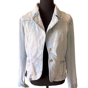 Carols Kids Denim Jacket Girls Distressed Large 12/14